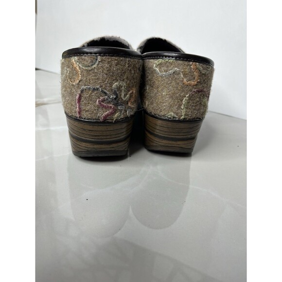 dansko professional clogs 38 Us 7.5 8 Beth Napa Brown Floral Shoes Slip On Mules - Picture 6 of 8